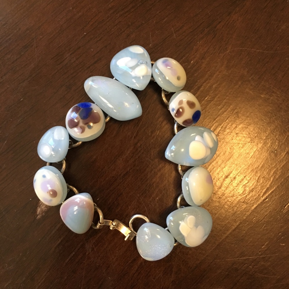 Artsy glass marble bracelet